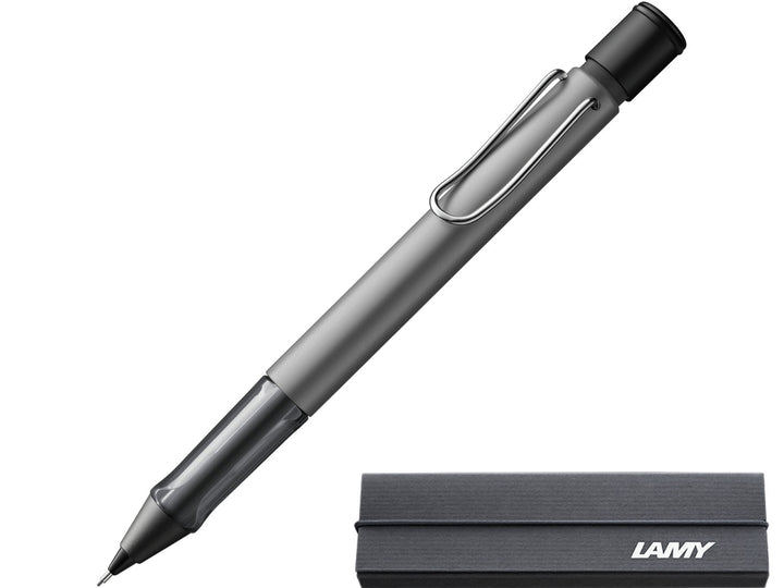 LAMY AL-star mechanical pencil in graphite with transparent grip section and included LAMY gift box