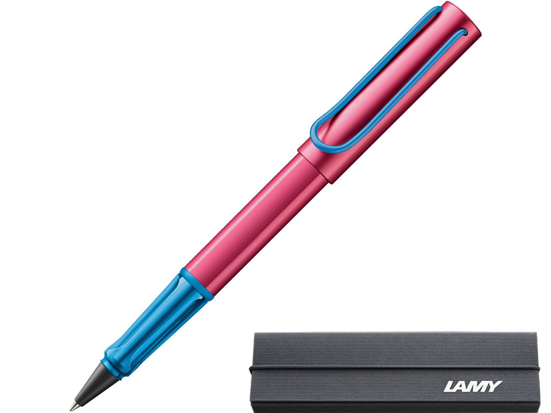 LAMY AL-star Rollerball Pen Rollerskate 2026 Special Edition with transparent blue grip and included LAMY gift box