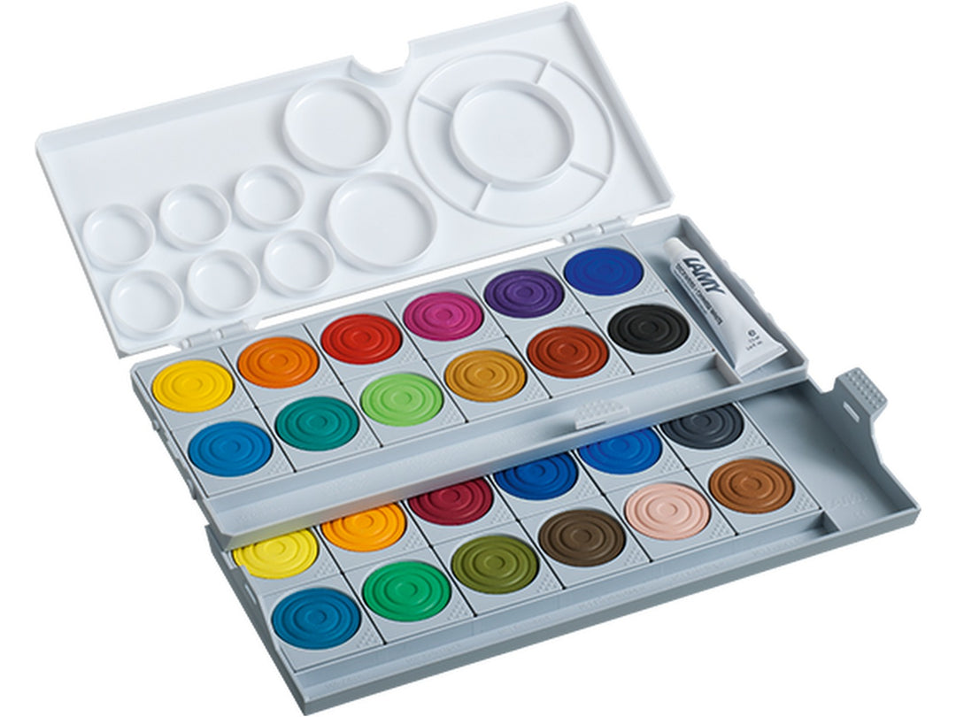 LAMY aquaplus Paintbox with 24 watercolour paints and opaque white