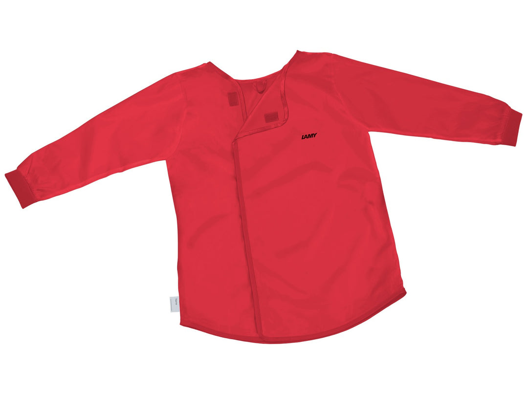 LAMY aquaplus Painting Apron in red with long-sleeve protective design