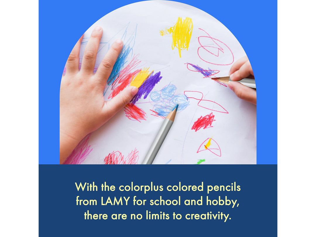 LAMY colorplus Colouring Pencils lifestyle image showing creative colouring and drawing activities