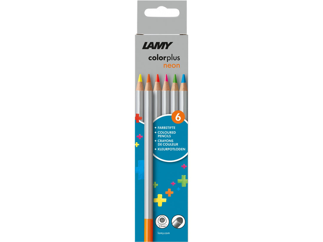 LAMY colorplus Neon Colouring Pencils pack of 6 fluorescent colours
