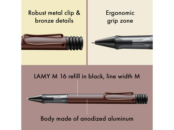 Infographic highlighting the LAMY Lx ballpoint pen&