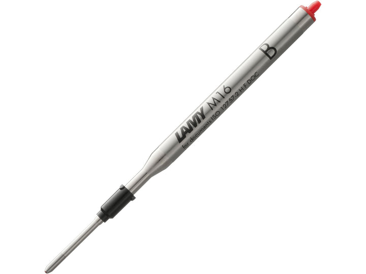 LAMY M16 ballpoint refill with red ink in broad line width