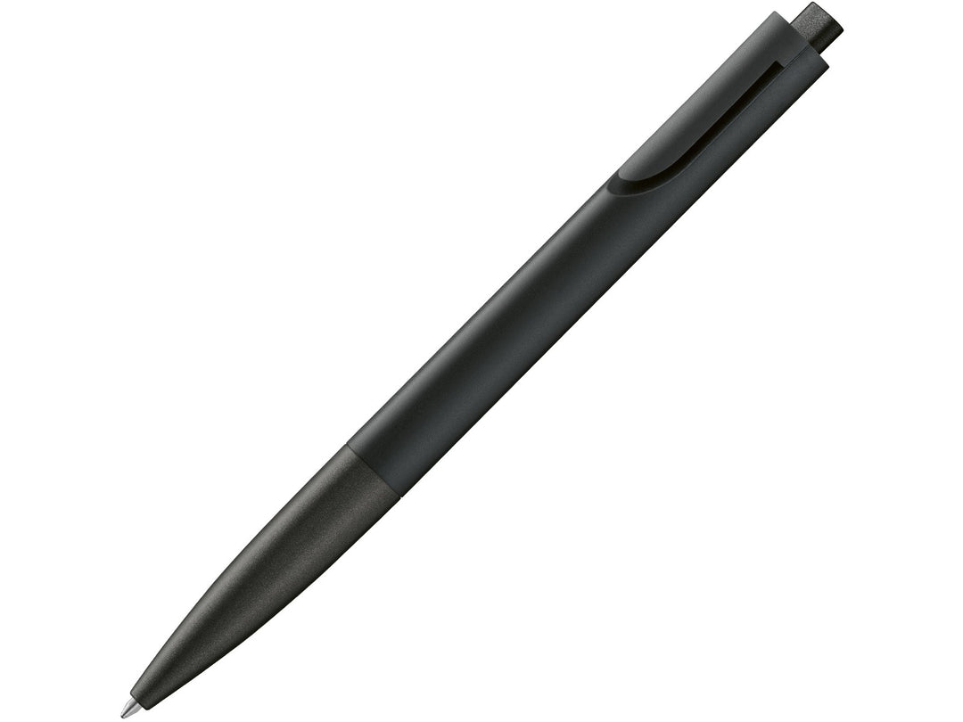 LAMY noto Ballpoint Pen All Black Special Edition featuring an ergonomic triangular body, integrated clip design and black medium LAMY M16 ballpoint refill