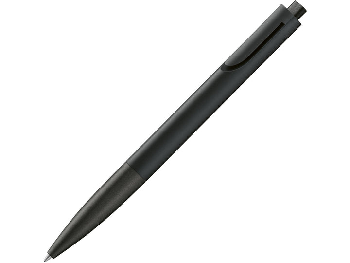LAMY noto Ballpoint Pen All Black Special Edition featuring an ergonomic triangular body, integrated clip design and black medium LAMY M16 ballpoint refill