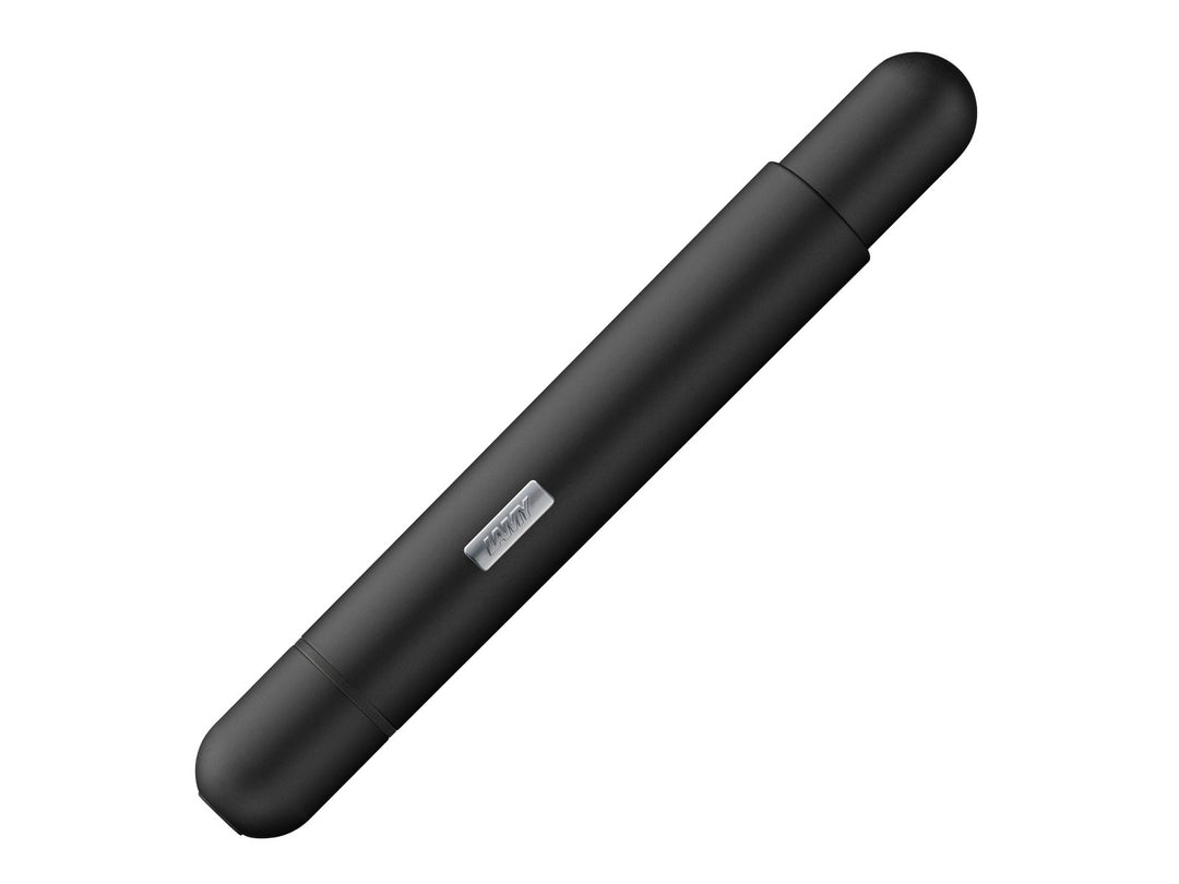 LAMY pico ballpoint pen in black with compact pocket-sized design and innovative double push expansion mechanism.