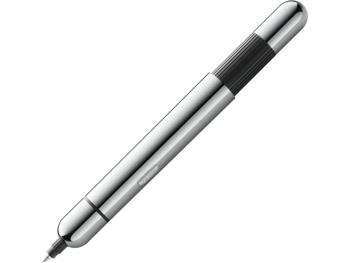 LAMY pico ballpoint pen in chrome with polished finish, compact pocket-sized design and innovative double push expansion mechanism