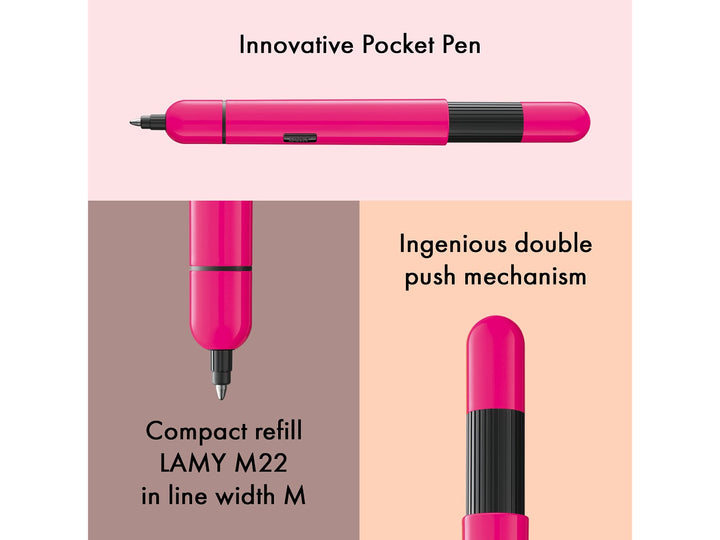 Infographic highlighting the LAMY pico ballpoint pen&
