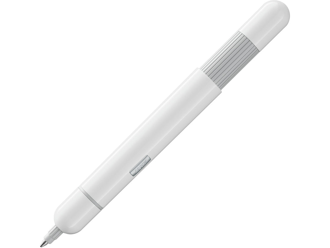 LAMY pico ballpoint pen in white with compact pocket-sized design, glossy finish and innovative push-button expansion mechanism