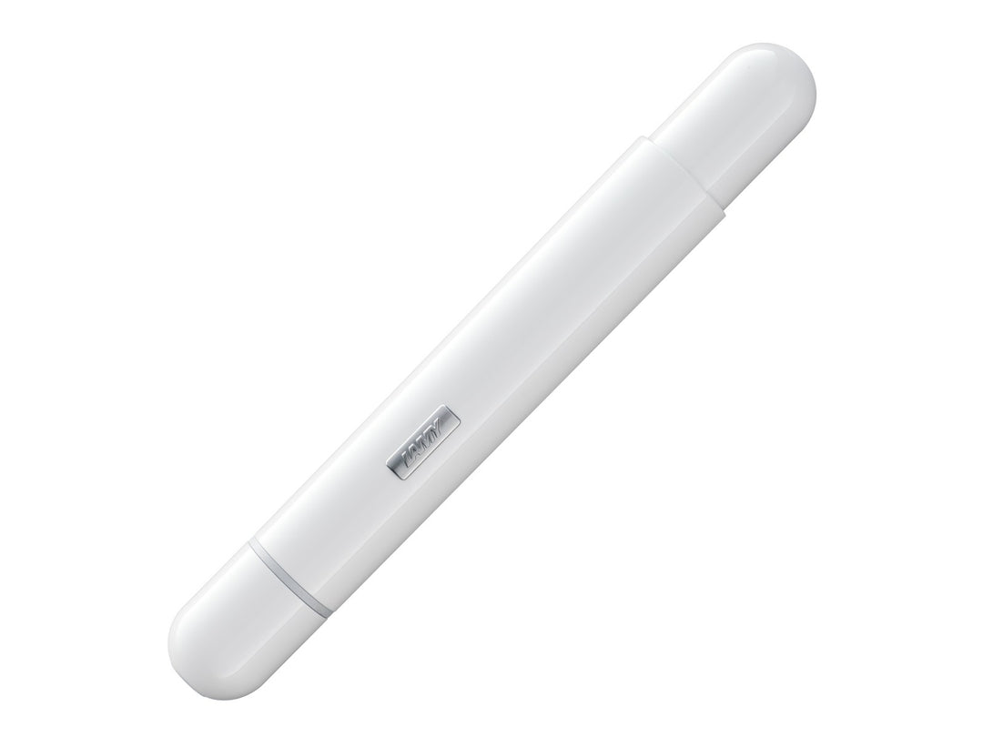 LAMY pico ballpoint pen in white with compact pocket-sized design and innovative double push expansion mechanism