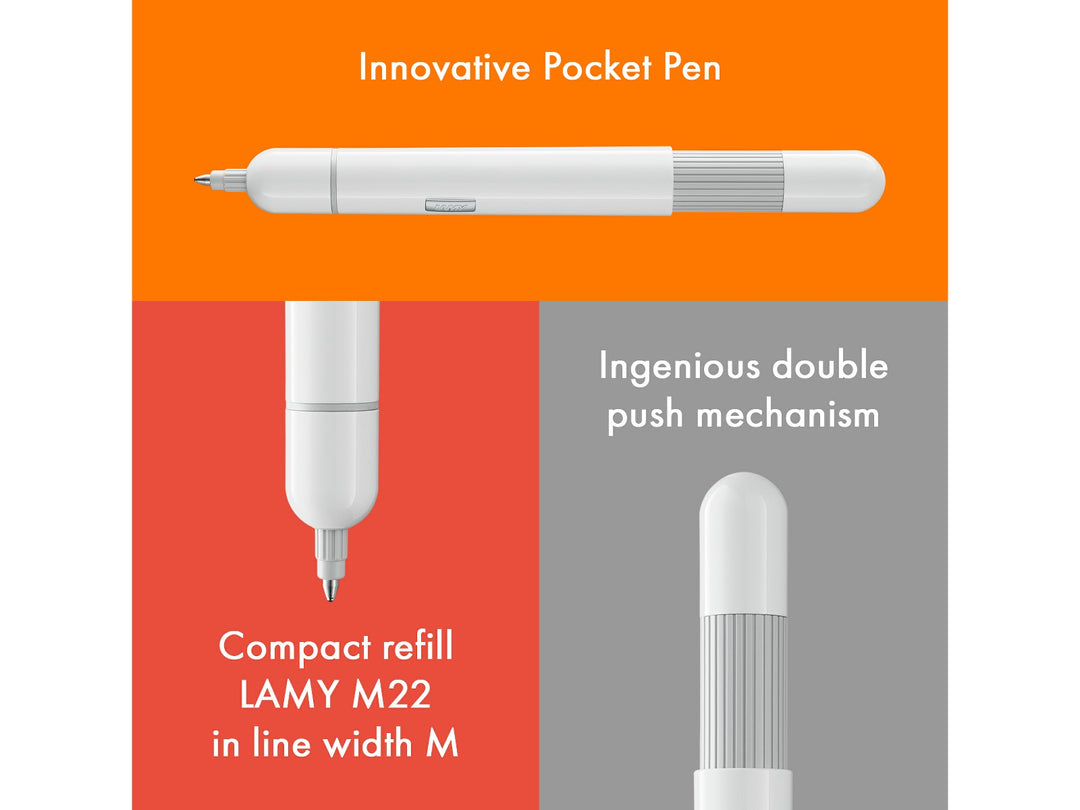 Infographic highlighting the LAMY pico ballpoint pen&