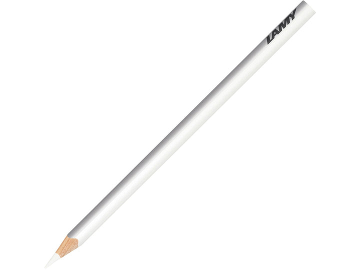 LAMY plus colour pencil in White featuring a white triangular barrel, high-quality colour core and ergonomic design for colouring, drawing, sketching and creative artwork
