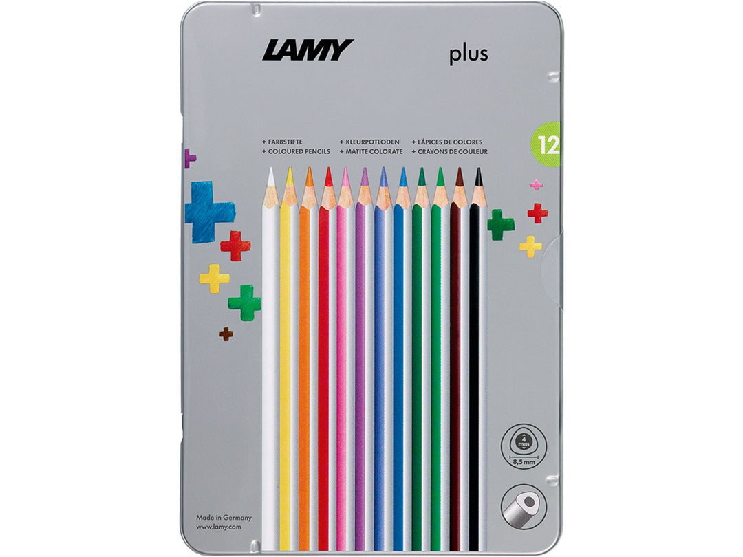 LAMY plus Colouring Pencils pack of 12 in metal storage tin