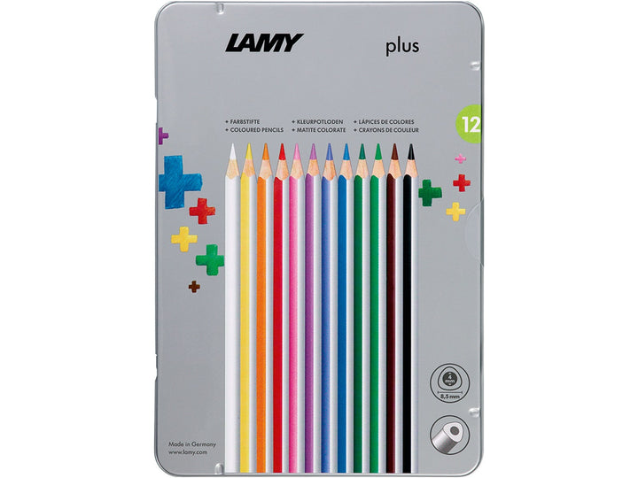 LAMY plus Colouring Pencils pack of 12 in metal storage tin