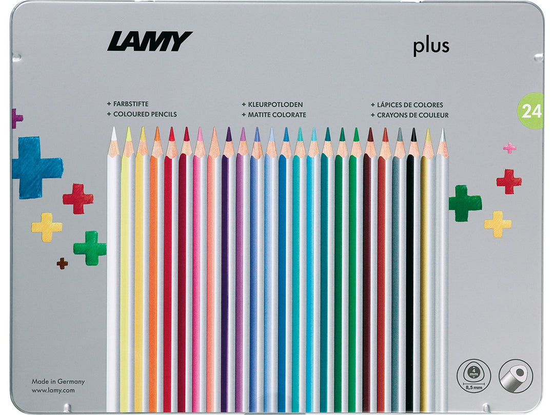LAMY plus Colouring Pencils pack of 24 in metal storage tin