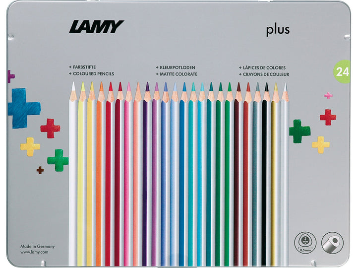 LAMY plus Colouring Pencils pack of 24 in metal storage tin
