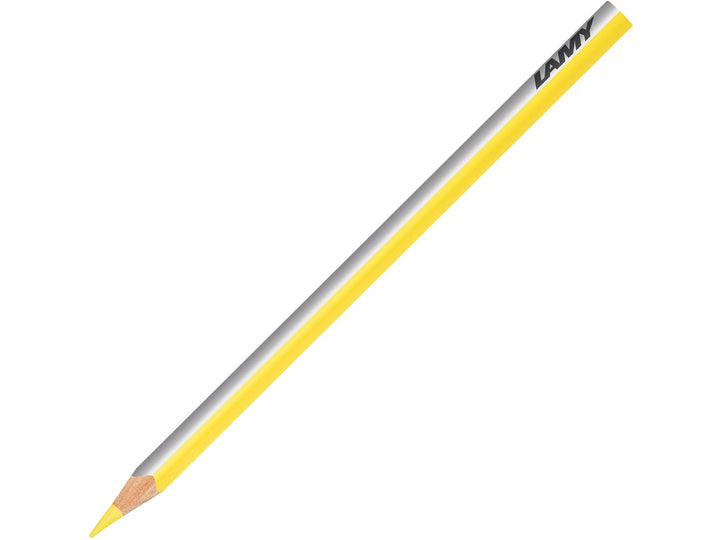 LAMY plus yellow colouring pencil with ergonomic triangular barrel and 4mm lead