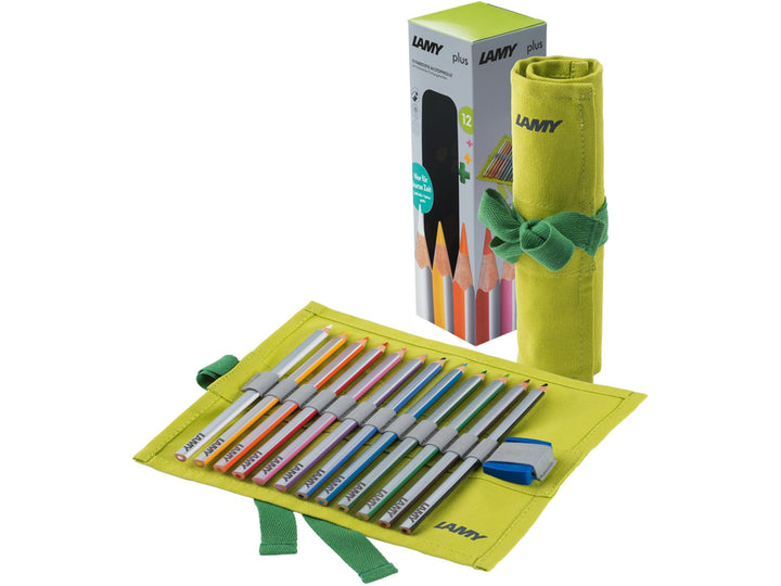 LAMY plus Colouring Pencils supplied in fabric roll with included Z84 sharpener