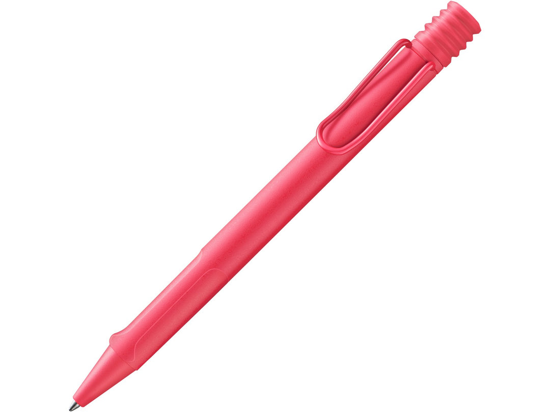 LAMY safari ballpoint pen in Sunset 2025 Special Edition with ergonomic grip section, self-sprung metal clip and black medium LAMY M16 refill
