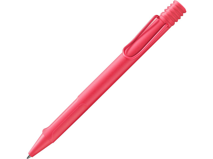 LAMY safari ballpoint pen in Sunset 2025 Special Edition with ergonomic grip section, self-sprung metal clip and black medium LAMY M16 refill