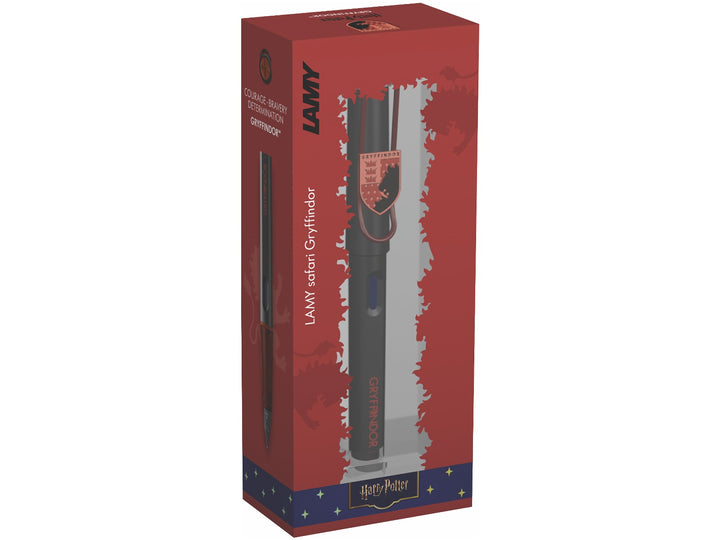 LAMY safari Harry Potter Gryffindor fountain pen gift box with Gryffindor collector packaging and house artwork