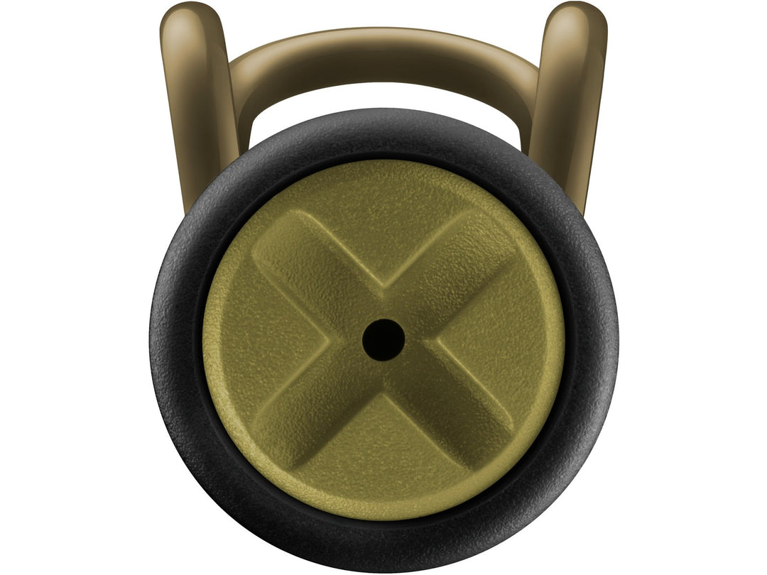 LAMY safari Harry Potter Hufflepuff fountain pen top cap detail with Hufflepuff gold finial and bronze-coloured clip