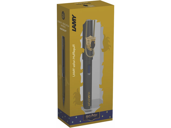 LAMY safari Harry Potter Hufflepuff fountain pen gift box with Hufflepuff collector packaging and house artwork