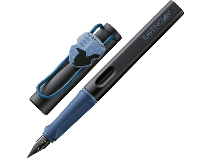 LAMY safari Harry Potter Ravenclaw fountain pen featuring Ravenclaw house charm, ergonomic grip section and black steel nib