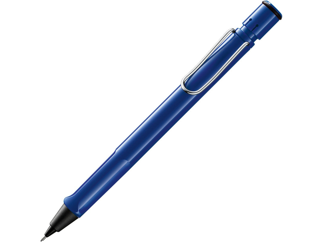 LAMY safari mechanical pencil in blue with ergonomic grip and 0.5mm lead mechanism