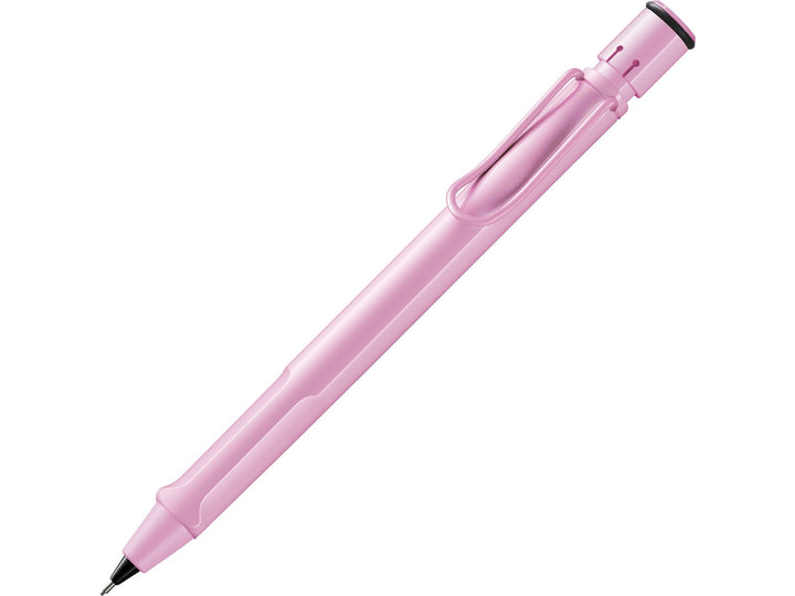 LAMY safari mechanical pencil in light rose with ergonomic grip and 0.5mm lead mechanism