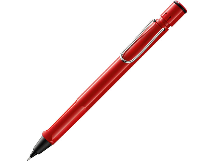 LAMY safari mechanical pencil in red with ergonomic grip and 0.5mm lead mechanism