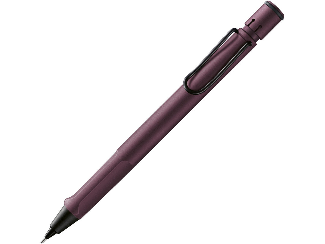 LAMY safari mechanical pencil in scarlet with ergonomic grip and black metal clip