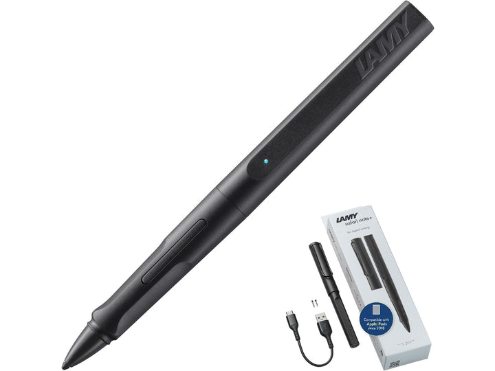LAMY safari note+ Digital Writing Pen All Black with USB-C charging cable and replacement tips