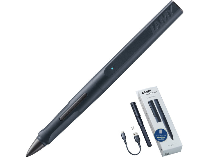 LAMY safari note+ Digital Writing Pen Steel Black with USB-C charging cable and replacement tips