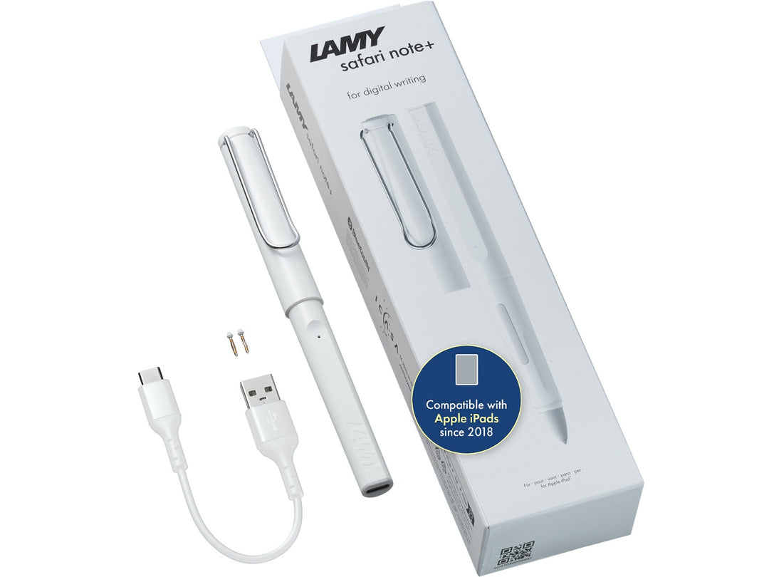 LAMY safari note+ Digital Writing Pen White with USB-C charging cable, replacement tips and presentation box