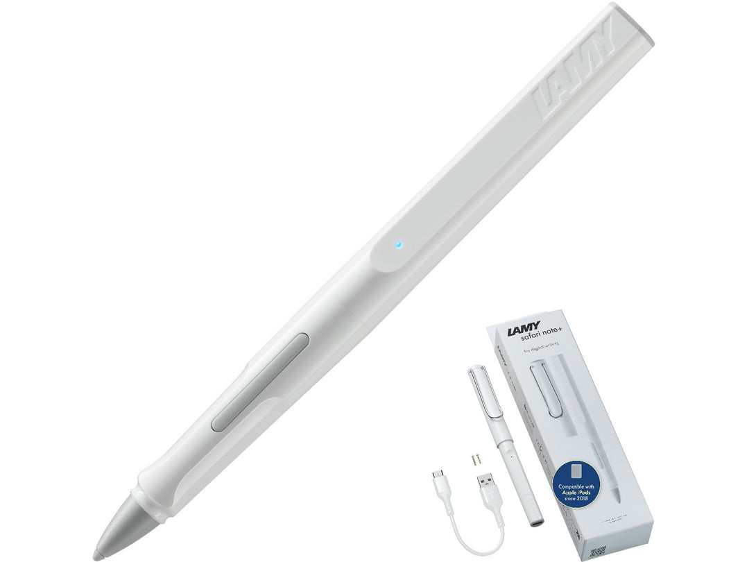 LAMY safari note+ Digital Writing Pen White with USB-C charging cable and replacement tips