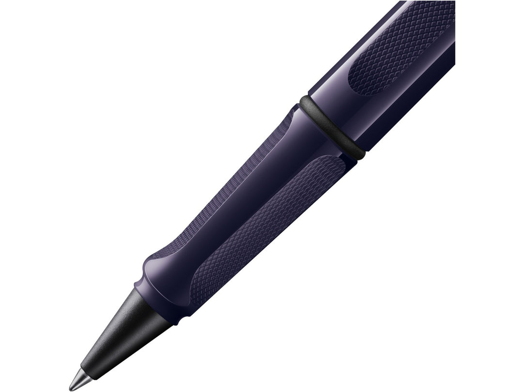 LAMY safari Rollerball Pen Meteora Special Edition 2026 ergonomic grip section and rollerball tip close-up