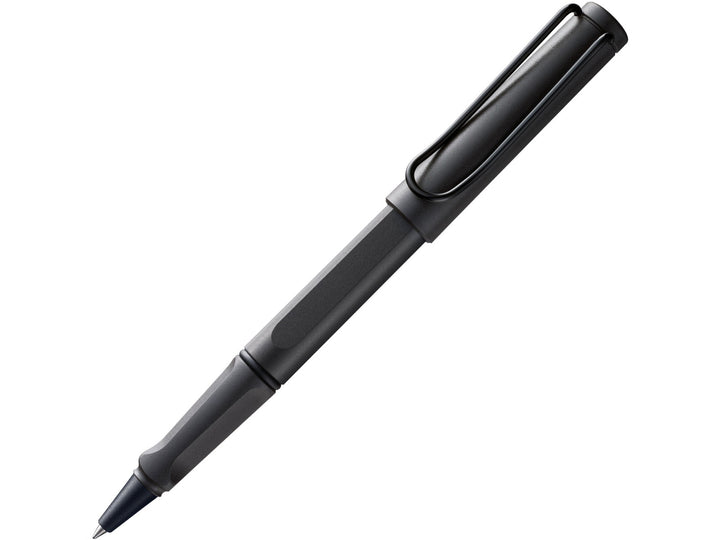 LAMY safari rollerball pen in umbra with ergonomic grip section and spring-loaded metal clip
