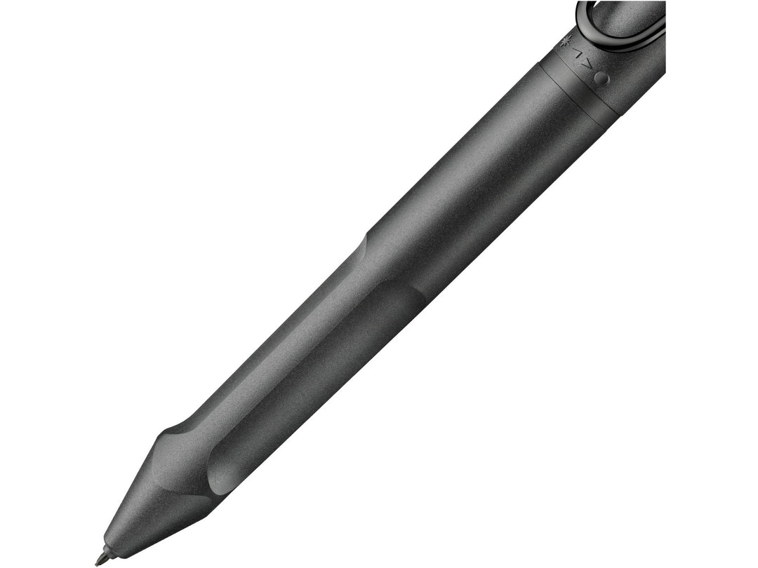 LAMY safari twin pen all black EMR PC/EL Pointier stylus tip and ergonomic grip close-up