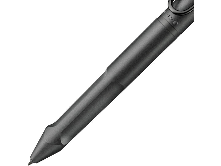 LAMY safari twin pen all black EMR PC/EL Pointier stylus tip and ergonomic grip close-up