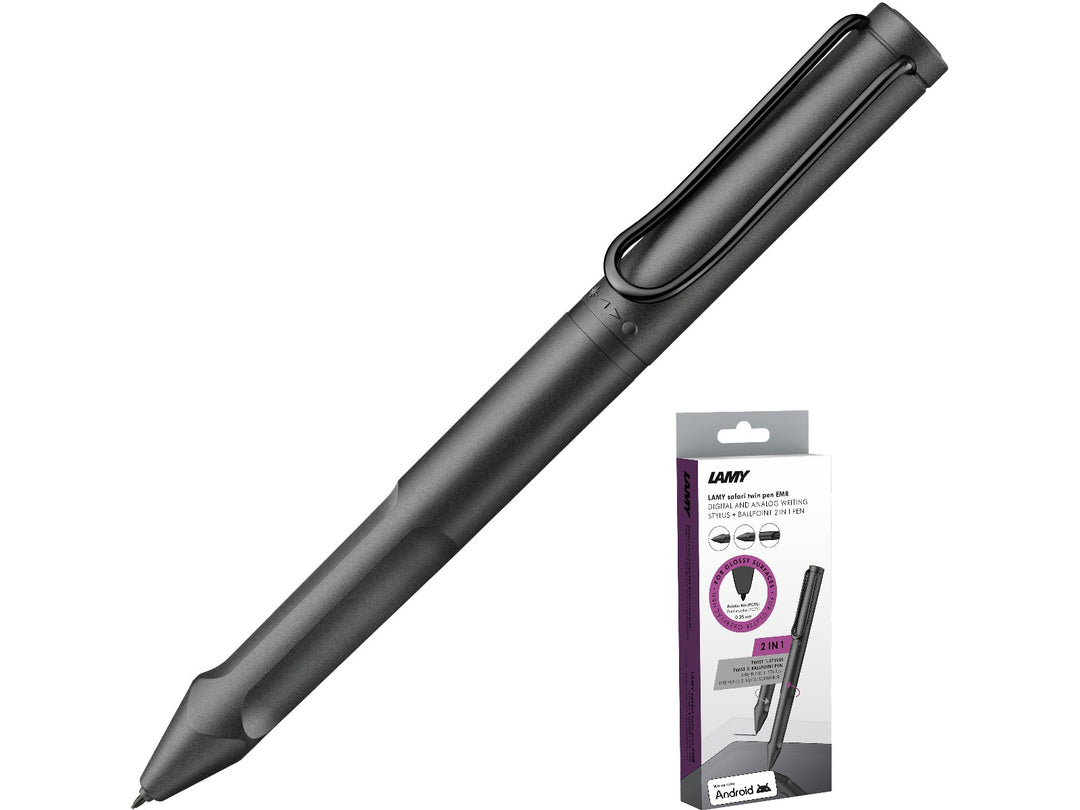 LAMY safari twin pen all black EMR PC/EL Pointier Digital Writing with retail packaging