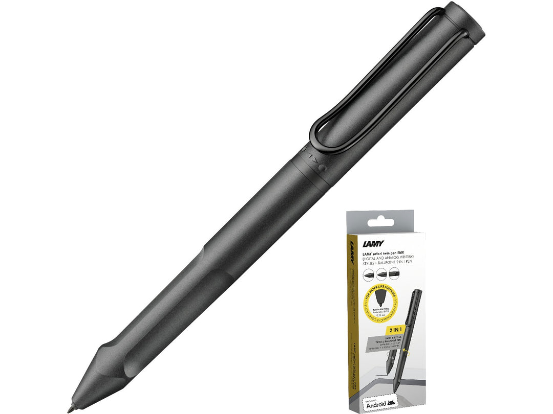 LAMY safari twin pen all black EMR POM Round Digital Writing with retail packaging