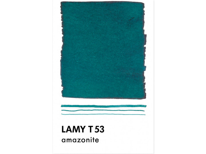 LAMY T53 Crystal Fountain Pen Ink Amazonite colour swatch