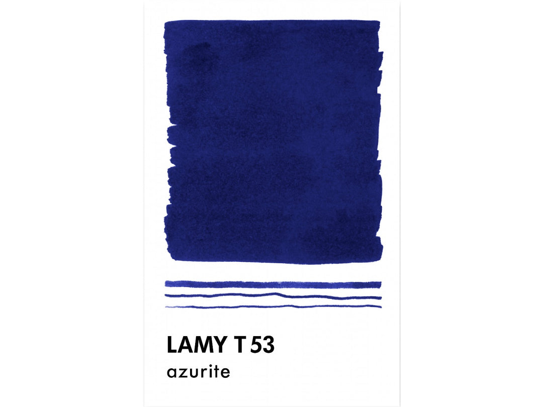 LAMY T53 Crystal Fountain Pen Ink Azurite colour swatch