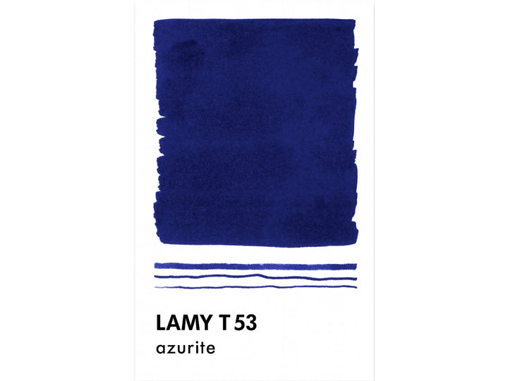 LAMY T53 Crystal Fountain Pen Ink Azurite colour swatch