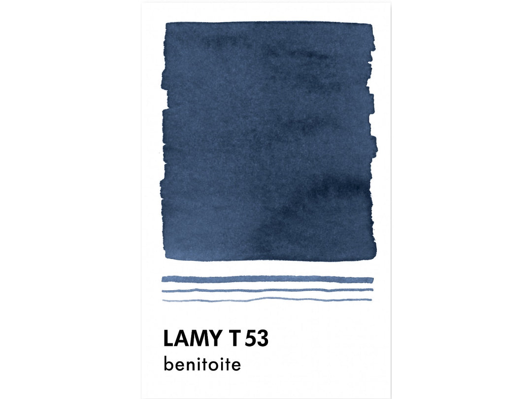 LAMY T53 Crystal Fountain Pen Ink Benitoite colour swatch
