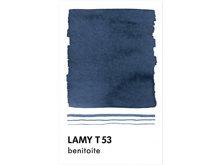LAMY T53 Crystal Fountain Pen Ink Benitoite colour swatch