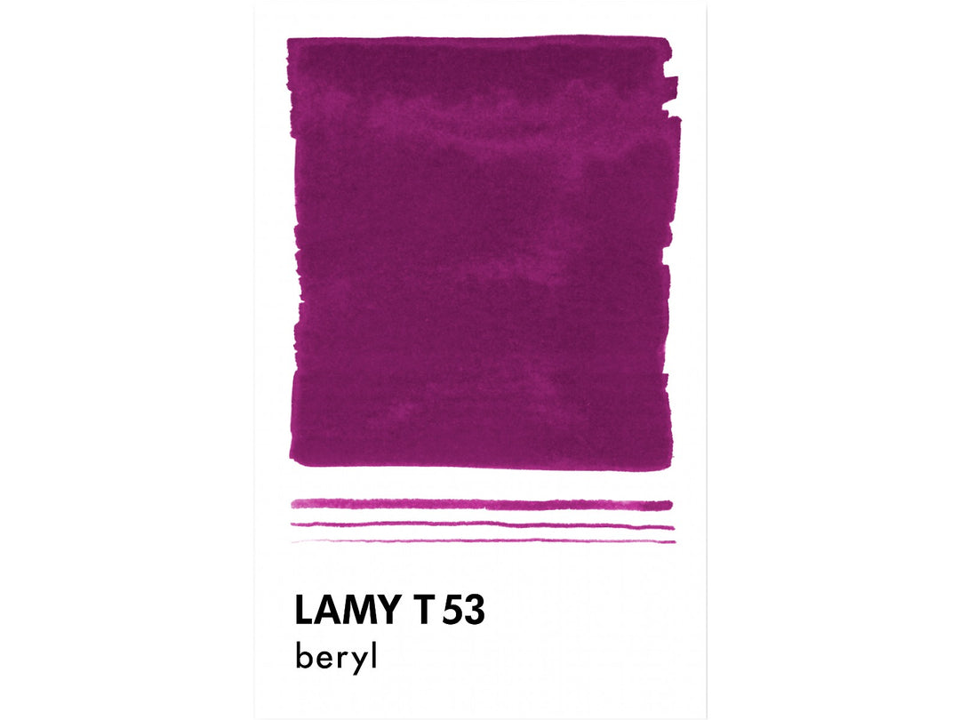 LAMY T53 Crystal Fountain Pen Ink Beryl colour swatch