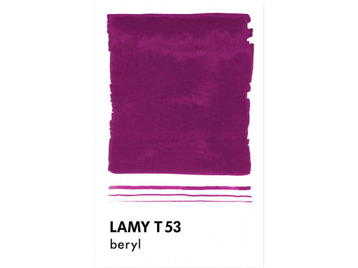 LAMY T53 Crystal Fountain Pen Ink Beryl colour swatch